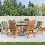 Reclining garden chairs and cushions 6 pcs solid teak wood by vidaXL, Garden chairs - Ref: Foro24-3196509, Price: 806,72 €, D...