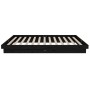 Estructura de cama madera maciza negro 120x200 cm de vidaXL, Camas y somieres - Ref: Foro24-819906, Precio: 131,12 €, Descuen...