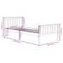 Estructura de cama madera maciza de pino gris 100x200 cm de vidaXL, Camas y somieres - Ref: Foro24-322203, Precio: 118,99 €, ...