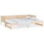 Sofá cama extraíble madera maciza de pino 2x(90x200) cm de vidaXL, Camas y somieres - Ref: Foro24-820252, Precio: 218,13 €, D...