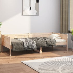 Sofá cama de madera maciza de pino 90x200 cm de vidaXL, Camas y somieres - Ref: Foro24-820237, Precio: 77,99 €, Descuento: %