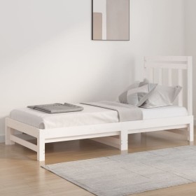 Removable sofa bed solid white pine wood 2x(90x190) cm by vidaXL, Beds and slatted bases - Ref: Foro24-3108358, Price: 165,99...