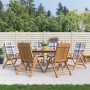 Reclining garden chairs and cushions 6 pcs solid teak wood by vidaXL, Garden chairs - Ref: Foro24-3196507, Price: 917,20 €, D...