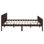 Estructura de cama madera maciza pino marrón oscuro 200x200 cm de vidaXL, Camas y somieres - Ref: Foro24-322201, Precio: 109,...