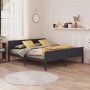 Estructura de cama madera maciza de pino gris 200x200 cm de vidaXL, Camas y somieres - Ref: Foro24-322208, Precio: 147,68 €, ...