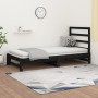 Sofá cama extraíble madera maciza de pino negro 2x(90x190) cm de vidaXL, Camas y somieres - Ref: Foro24-3108316, Precio: 156,...