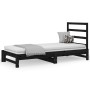 Sofá cama extraíble madera maciza de pino negro 2x(90x190) cm de vidaXL, Camas y somieres - Ref: Foro24-3108316, Precio: 156,...