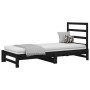 Sofá cama extraíble madera maciza de pino negro 2x(90x190) cm de vidaXL, Camas y somieres - Ref: Foro24-3108316, Precio: 156,...