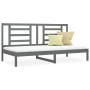 Gray solid pine wood sofa bed 90x200 cm by vidaXL, Beds and slatted bases - Ref: Foro24-3108058, Price: 123,49 €, Discount: %