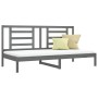 Gray solid pine wood sofa bed 90x200 cm by vidaXL, Beds and slatted bases - Ref: Foro24-3108058, Price: 123,49 €, Discount: %