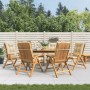 Reclining garden chairs and cushions 6 pcs solid teak wood by vidaXL, Garden chairs - Ref: Foro24-3196511, Price: 806,72 €, D...