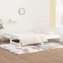 Sofá cama extraíble madera maciza de pino blanco 2x(90x200) cm de vidaXL, Camas y somieres - Ref: Foro24-3108303, Precio: 145...