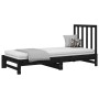 Sofá cama extraíble madera maciza de pino negro 2x(90x190) cm de vidaXL, Camas y somieres - Ref: Foro24-3108331, Precio: 165,...