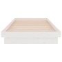 White solid wood bed frame 90x200 cm by vidaXL, Beds and slatted bases - Ref: Foro24-819893, Price: 161,99 €, Discount: %