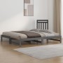 Abnehmbares Schlafsofa aus massivem, grauem Kiefernholz, 2 x (90 x 200) cm von vidaXL, Betten und Lattenroste - Ref: Foro24-3...