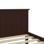 Dark brown solid pine wood bed frame 90x200cm by vidaXL, Beds and slatted bases - Ref: Foro24-322195, Price: 96,99 €, Discoun...