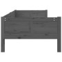 Gray solid pine wood sofa bed 90x190 cm by vidaXL, Beds and slatted bases - Ref: Foro24-820249, Price: 107,00 €, Discount: %