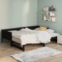 Sofá cama extraíble madera maciza de pino negro 2x(90x200) cm de vidaXL, Camas y somieres - Ref: Foro24-820256, Precio: 213,0...