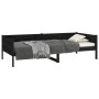 Sofá cama madera maciza de pino negro 90x190 cm de vidaXL, Camas y somieres - Ref: Foro24-820251, Precio: 118,92 €, Descuento: %