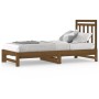 Sofá cama extraíble madera maciza de pino marrón 2x(90x200) cm de vidaXL, Camas y somieres - Ref: Foro24-3108350, Precio: 181...