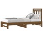 Sofá cama extraíble madera maciza de pino marrón 2x(90x200) cm de vidaXL, Camas y somieres - Ref: Foro24-3108350, Precio: 181...