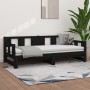 Sofá cama extraíble madera maciza de pino negro 2x(80x200) cm de vidaXL, Camas y somieres - Ref: Foro24-820291, Precio: 164,9...