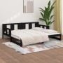 Sofá cama extraíble madera maciza de pino negro 2x(80x200) cm de vidaXL, Camas y somieres - Ref: Foro24-820291, Precio: 164,9...