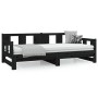 Sofá cama extraíble madera maciza de pino negro 2x(80x200) cm de vidaXL, Camas y somieres - Ref: Foro24-820291, Precio: 164,9...