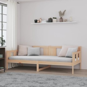 Sofá cama madera maciza de pino 90x190 cm de vidaXL, Camas y somieres - Ref: Foro24-820277, Precio: 106,99 €, Descuento: %