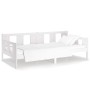 Sofá cama madera maciza de pino blanco 90x190 cm de vidaXL, Camas y somieres - Ref: Foro24-820278, Precio: 102,57 €, Descuent...