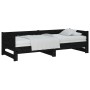 Sofá cama extraíble madera maciza de pino negro 2x(90x190) cm de vidaXL, Camas y somieres - Ref: Foro24-820266, Precio: 158,7...