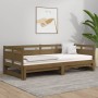 Sofá cama extraíble madera maciza pino marrón miel 2x(90x190)cm de vidaXL, Camas y somieres - Ref: Foro24-820325, Precio: 154...