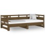 Sofá cama extraíble madera maciza pino marrón miel 2x(90x190)cm de vidaXL, Camas y somieres - Ref: Foro24-820325, Precio: 154...