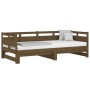 Sofá cama extraíble madera maciza pino marrón miel 2x(90x190)cm de vidaXL, Camas y somieres - Ref: Foro24-820325, Precio: 154...