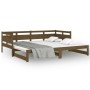 Sofá cama extraíble madera maciza pino marrón miel 2x(90x190)cm de vidaXL, Camas y somieres - Ref: Foro24-820325, Precio: 154...