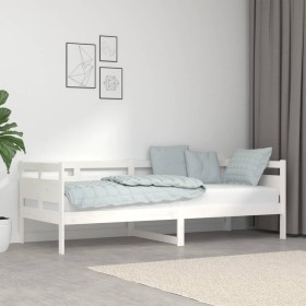 Solid white pine wood sofa bed 80x200 cm by vidaXL, Beds and slatted bases - Ref: Foro24-820303, Price: 118,99 €, Discount: %