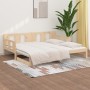 Removable sofa bed solid pine wood 2x(80x200) cm by vidaXL, Beds and slatted bases - Ref: Foro24-820287, Price: 162,71 €, Dis...