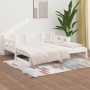 Sofá cama extraíble madera maciza de pino blanco 2x(90x200) cm de vidaXL, Camas y somieres - Ref: Foro24-820283, Precio: 185,...