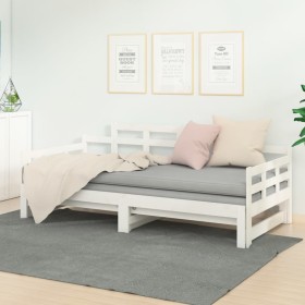 Removable sofa bed solid white pine wood 2x(90x200) cm by vidaXL, Beds and slatted bases - Ref: Foro24-820343, Price: 196,29 ...