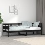 Sofá cama madera maciza de pino negro 80x200 cm de vidaXL, Camas y somieres - Ref: Foro24-820306, Precio: 102,55 €, Descuento: %