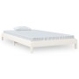 Cama apilable de madera pino maciza blanca 100x200 cm de vidaXL, Camas y somieres - Ref: Foro24-820388, Precio: 120,84 €, Des...