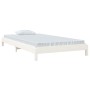 Cama apilable de madera pino maciza blanca 100x200 cm de vidaXL, Camas y somieres - Ref: Foro24-820388, Precio: 120,84 €, Des...