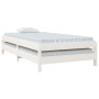 Cama apilable de madera pino maciza blanca 100x200 cm de vidaXL, Camas y somieres - Ref: Foro24-820388, Precio: 120,84 €, Des...