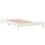 Cama apilable de madera pino maciza blanca 100x200 cm de vidaXL, Camas y somieres - Ref: Foro24-820388, Precio: 120,84 €, Des...