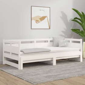 Removable sofa bed solid white pine wood 2x(90x190) cm by vidaXL, Beds and slatted bases - Ref: Foro24-820323, Price: 173,99 ...