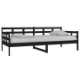 Sofá cama madera maciza de pino negro 90x200 cm de vidaXL, Camas y somieres - Ref: Foro24-820361, Precio: 139,65 €, Descuento: %