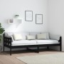 Solid black pine wood sofa bed 90x200 cm by vidaXL, Beds and slatted bases - Ref: Foro24-820361, Price: 139,65 €, Discount: %