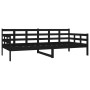 Solid black pine wood sofa bed 90x200 cm by vidaXL, Beds and slatted bases - Ref: Foro24-820361, Price: 139,65 €, Discount: %