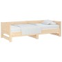 Sofá cama extraíble madera maciza de pino 2x(80x200) cm de vidaXL, Camas y somieres - Ref: Foro24-820257, Precio: 199,59 €, D...