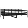 Sofá cama madera maciza de pino negro 90x190 cm de vidaXL, Camas y somieres - Ref: Foro24-820371, Precio: 111,50 €, Descuento: %